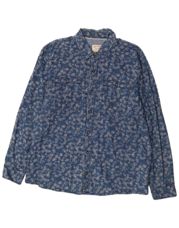 Chemise Homme Fat Face 2XL Coton Floral Bleu