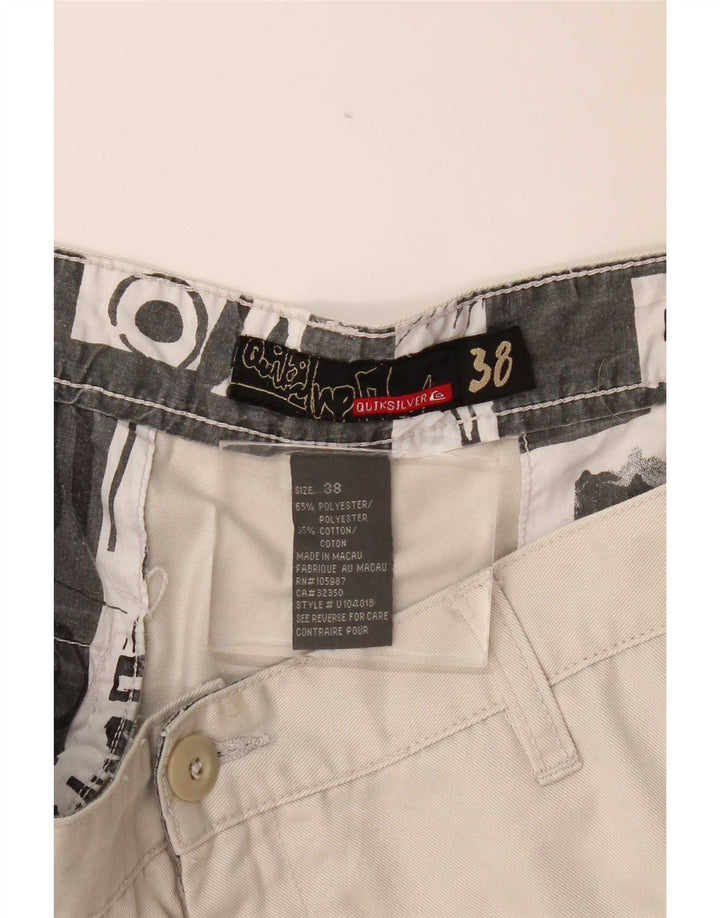 Quiksilver Short décontracté pour homme W38 XL Beige Polyester