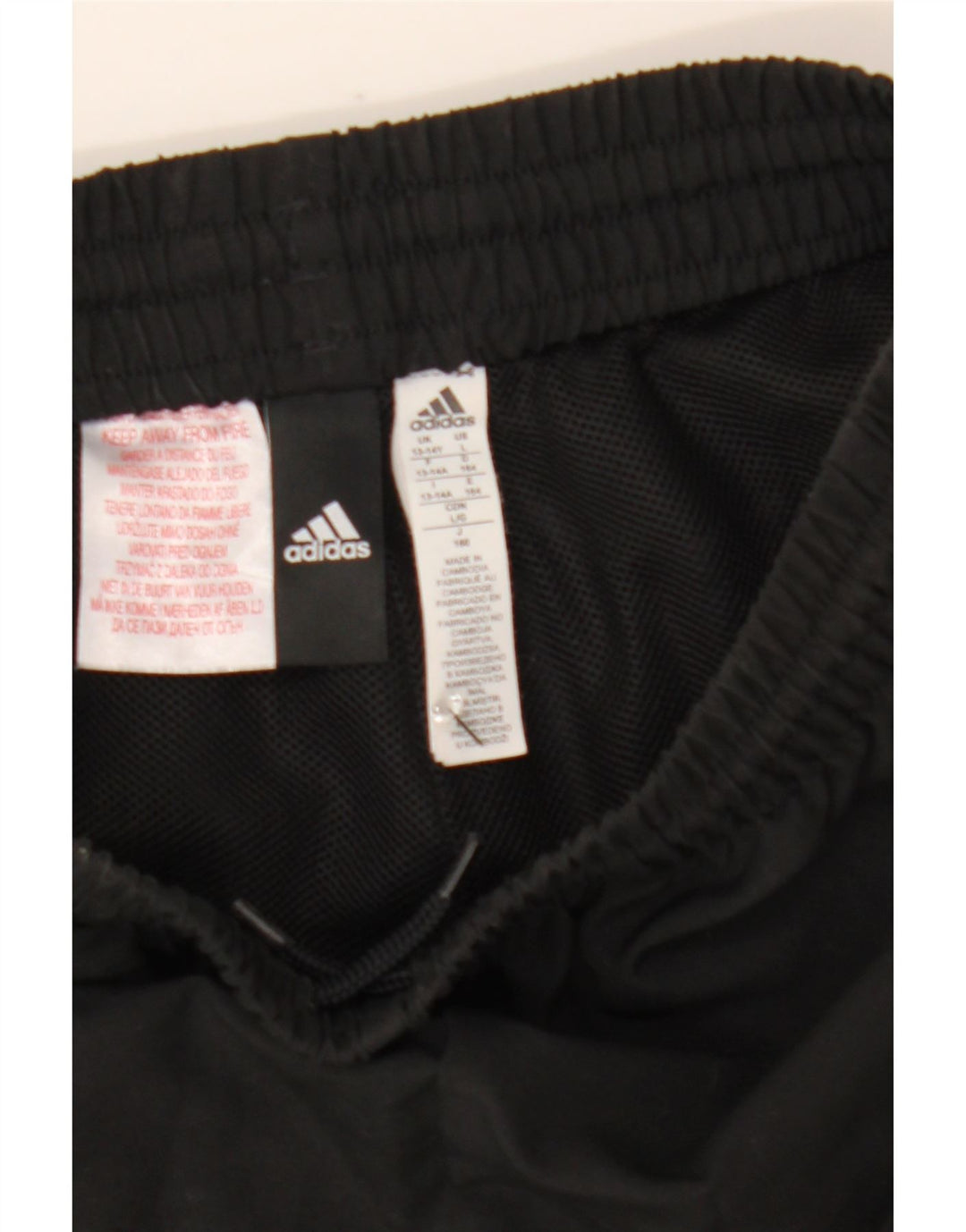 Adidas Short de Sport Garçon 13-14 Ans Noir Colorblock Polyester