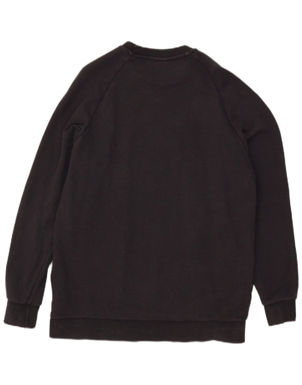 Adidas Sweat-shirt graphique pour homme en coton noir Taille L