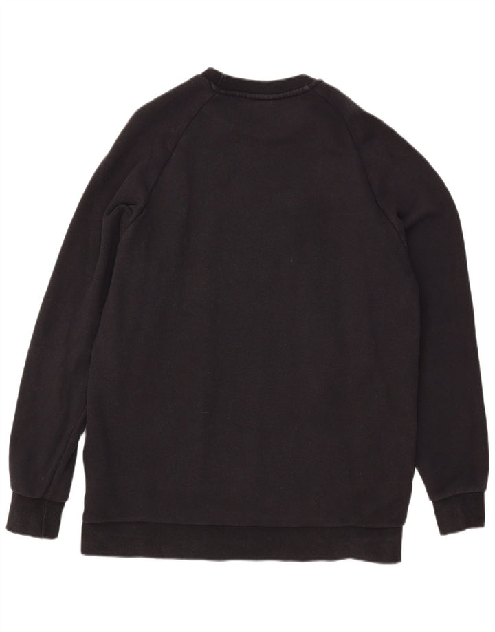 Adidas Sweat-shirt graphique pour homme en coton noir Taille L