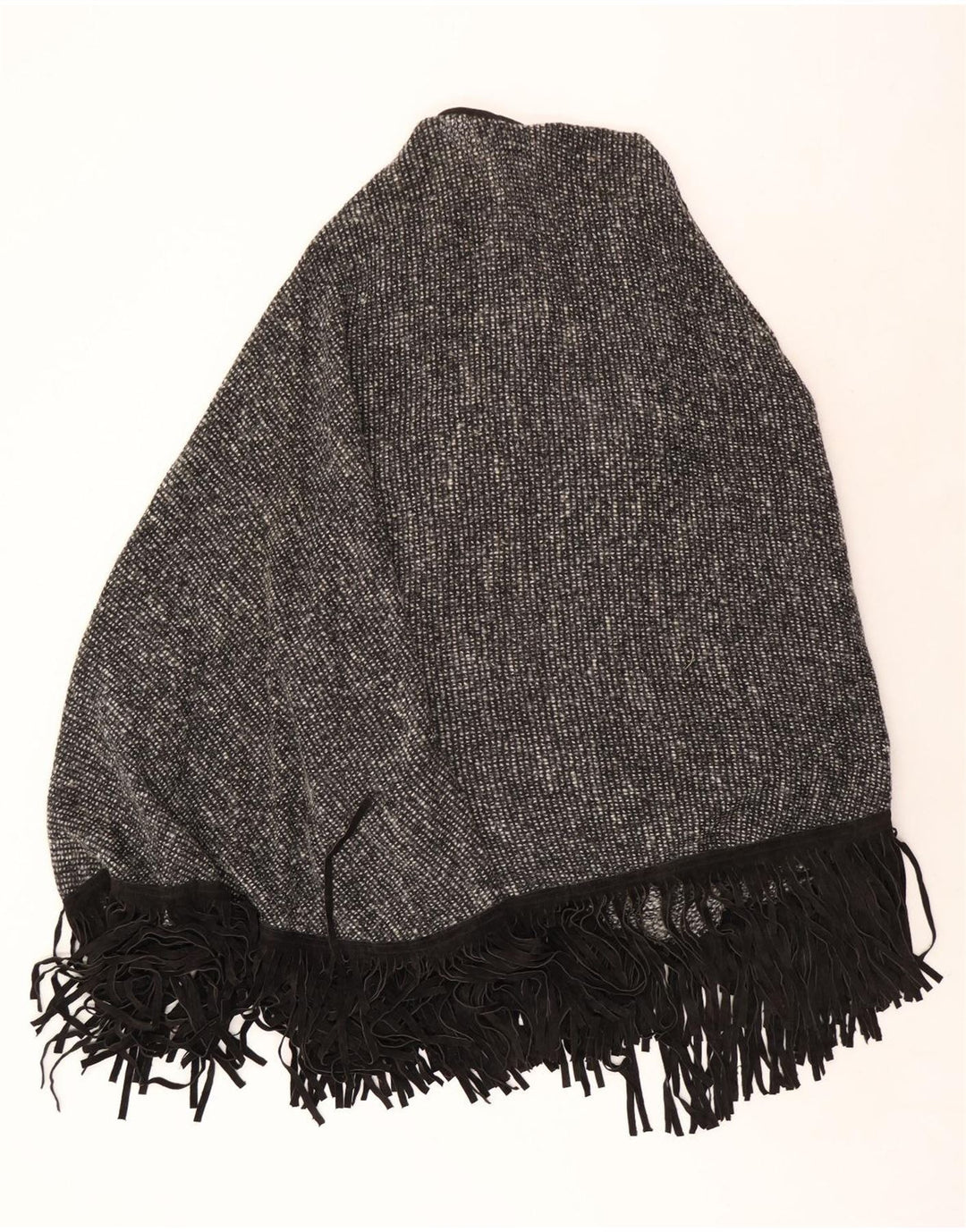 vintage Femmes Poncho Cardigan Pull UK 22 3XL Gris