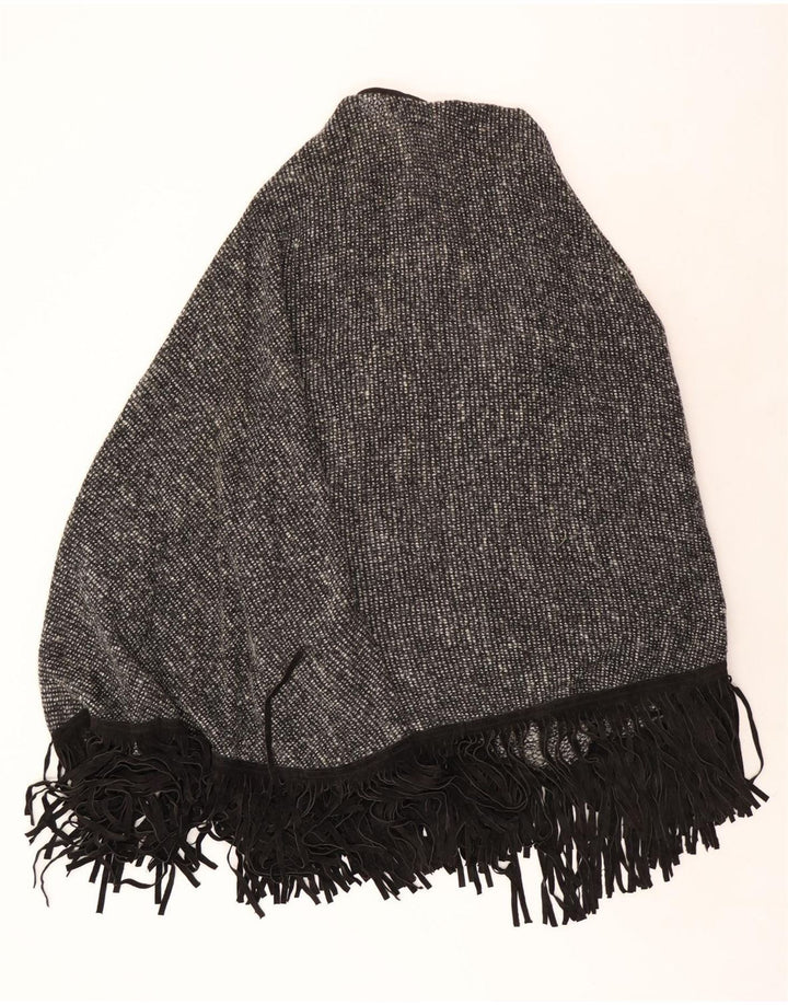 vintage Femmes Poncho Cardigan Pull UK 22 3XL Gris