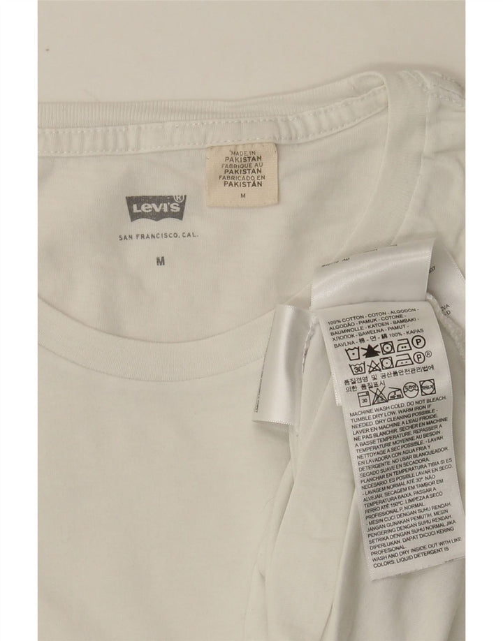 LEVI'S Mens T-Shirt Top Medium White Cotton Vintage Levi's and Second-Hand Levi's from Messina Hembry 