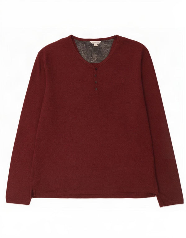 Calvin Klein Jeans Haut à manches longues pour homme en coton moucheté marron 2XL
