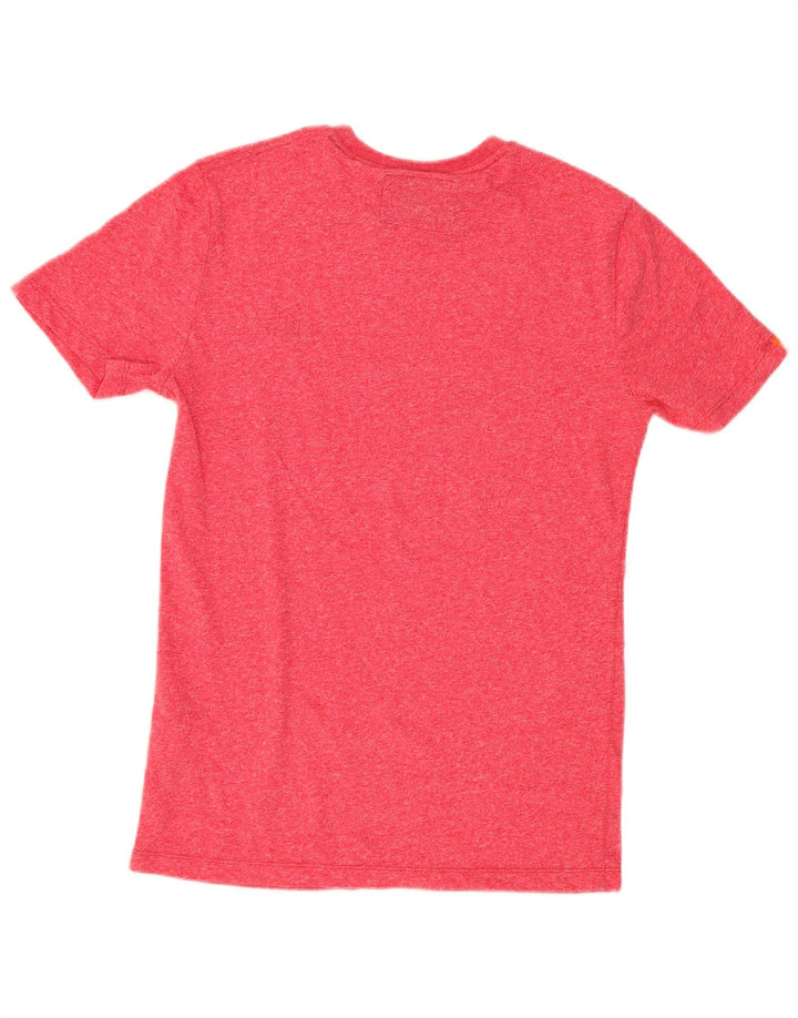 Superdry Homme T-Shirt Top Petit Rouge Coton