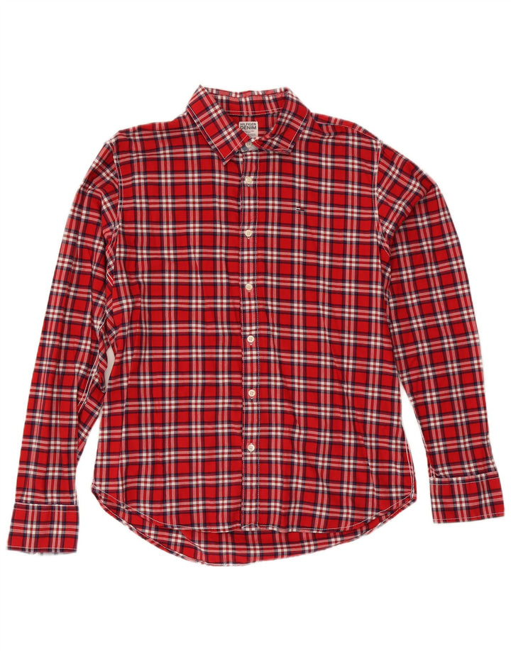 Tommy Hilfiger Chemise Homme XL Rouge Carreaux Coton