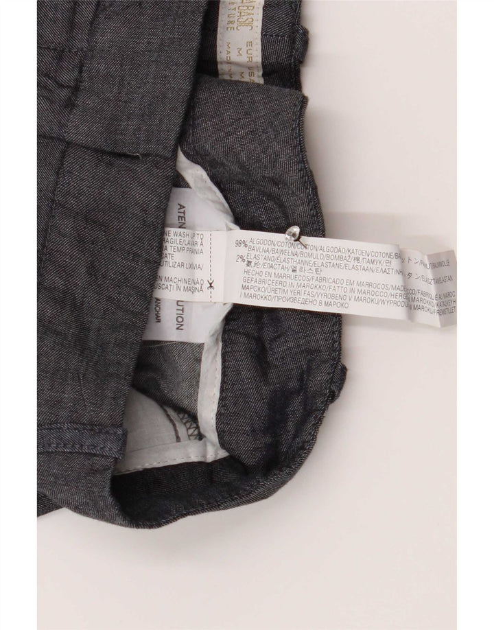 Zara Short Chino Femme Moyen W28 Gris Coton
