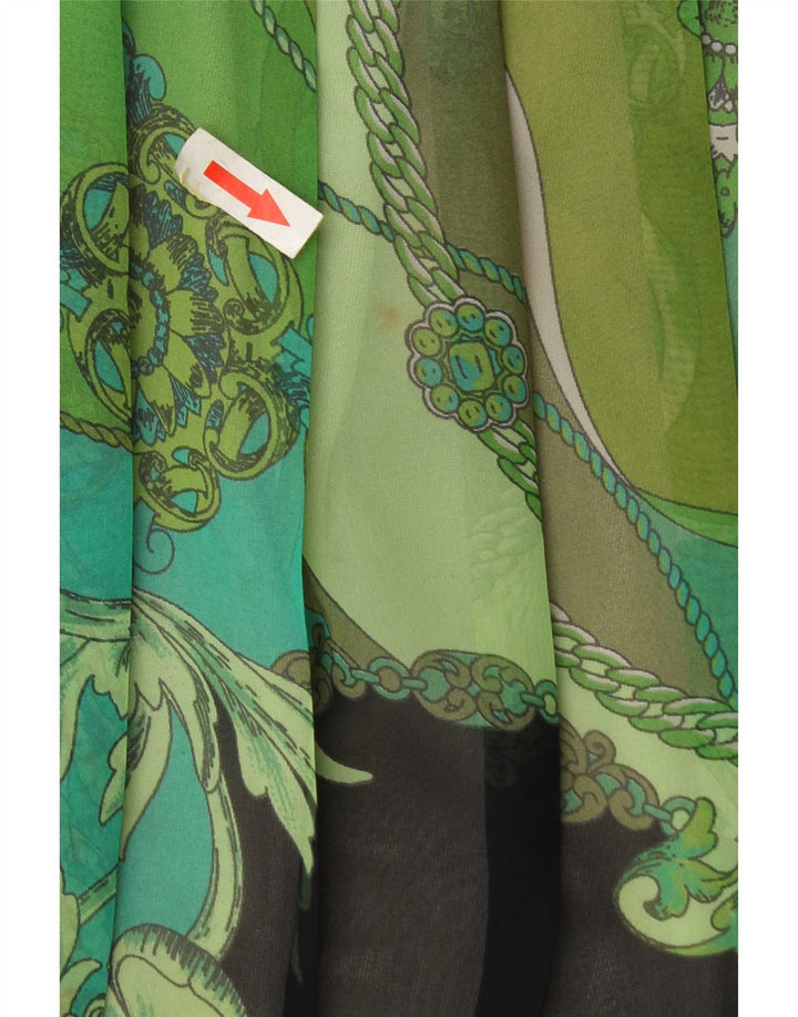 Jupe plissée taille haute femme Vintage W30 Patchwork vert moyen