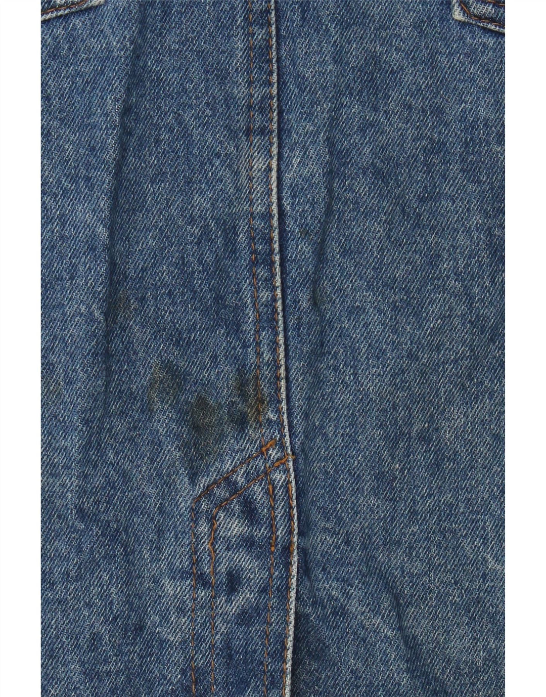 VINTAGE Jupe en jean femme W30 Coeur en coton bleu moyen