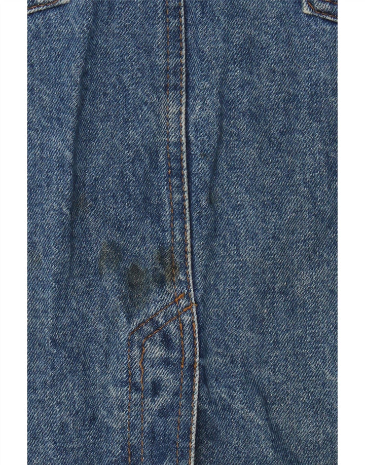 VINTAGE Jupe en jean femme W30 Coeur en coton bleu moyen