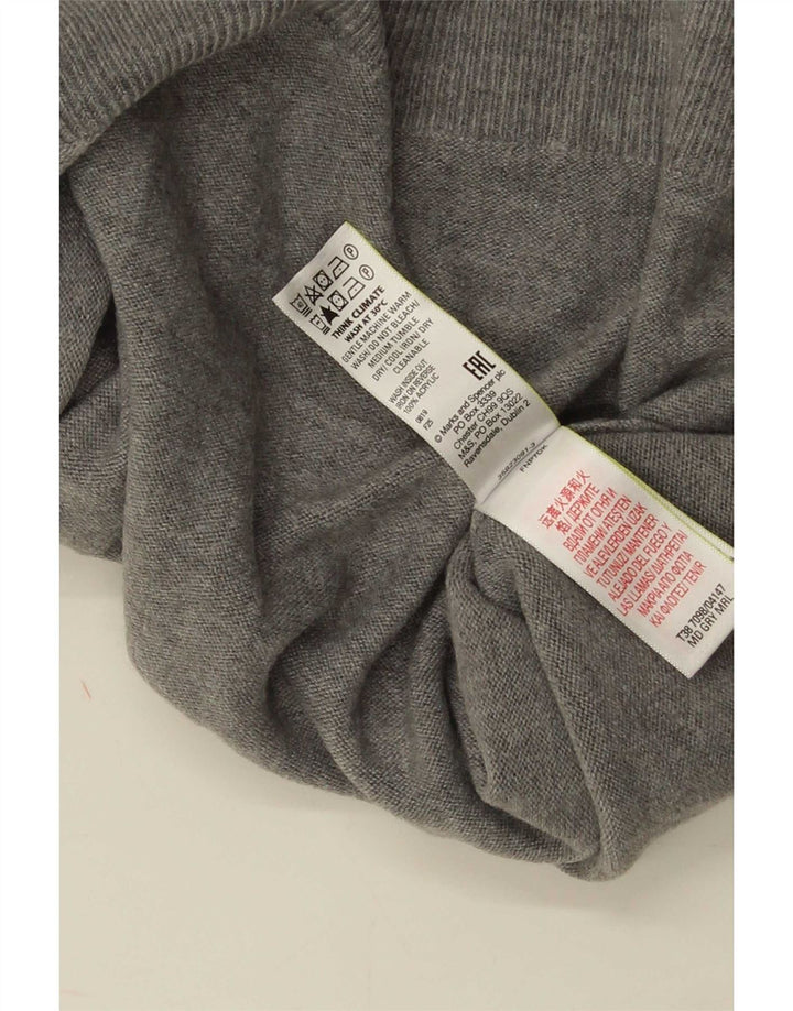 Marks & Spencer Pull col roulé pour femme UK 16 Large Gris Acrylique