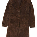 Pardessus en daim vintage pour femme UK 14 Marron moyen