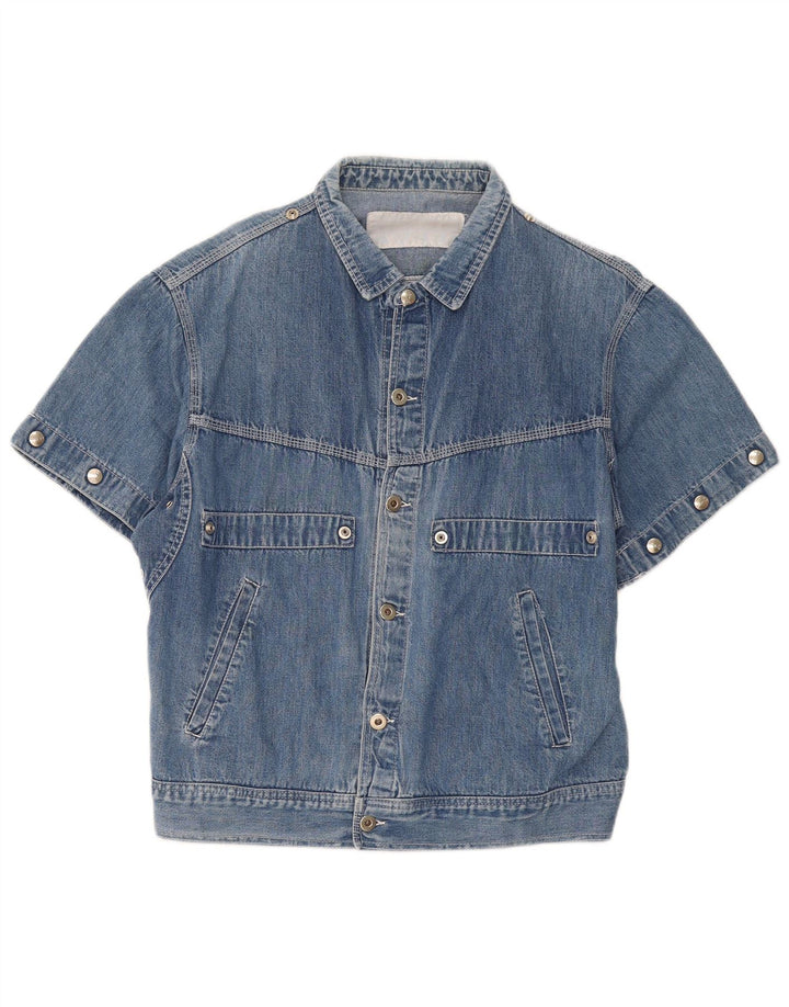 Lemon Chemise En Jean à Manches Courtes Homme Bleu Moyen