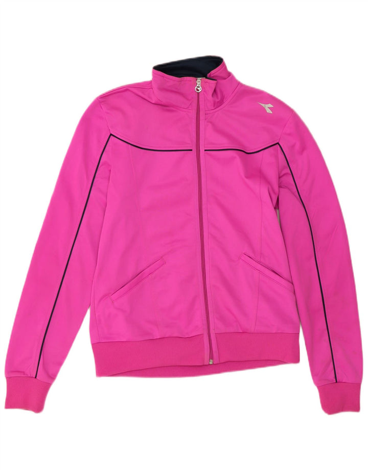 Diadora Veste de survêtement pour femme UK 14 Rose moyen Polyester