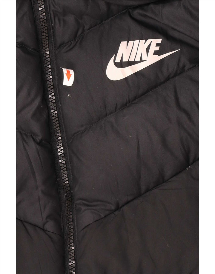 Veste matelassée à capuche Nike pour hommes UK 38 Polyester noir moyen