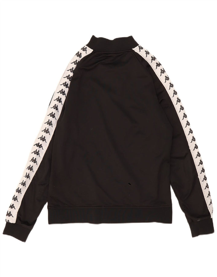 KAPPA Veste de survêtement graphique pour femme UK 14 Medium Black Colourblock