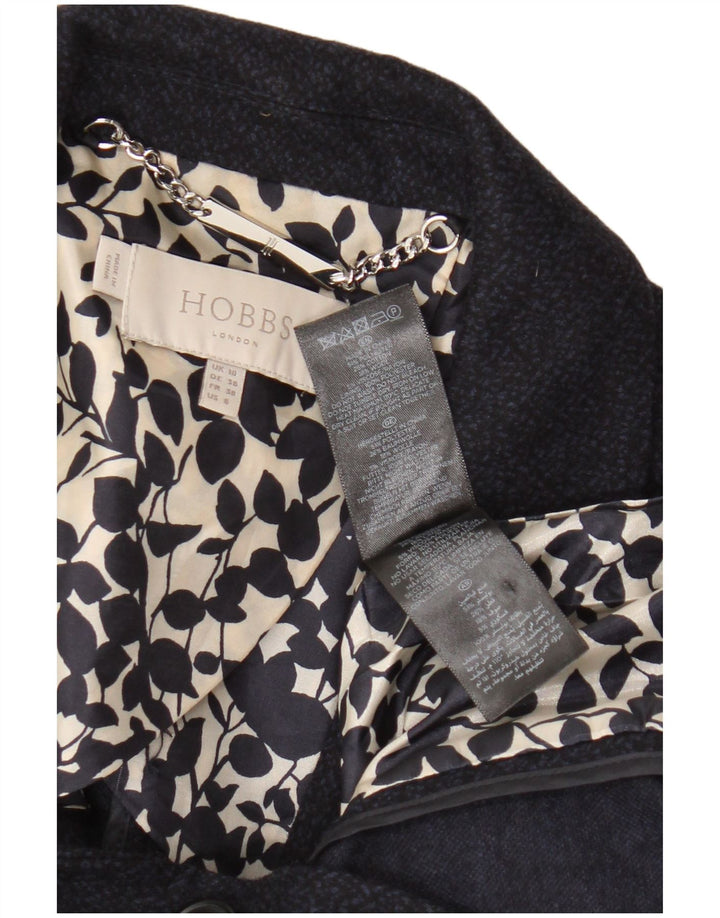 Hobbs Veste Blazer 1 Bouton Femme UK 10 Petit Bleu Marine Polyester