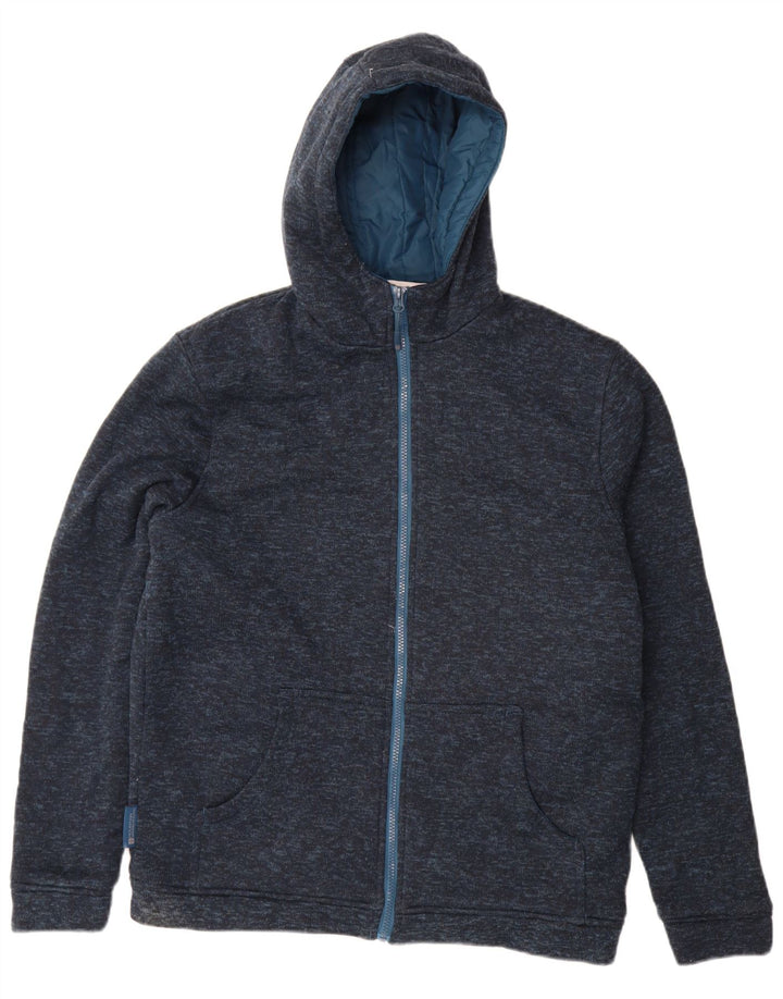 Mountain Warehouse Pull à capuche zippé pour homme, grand, bleu marine moucheté