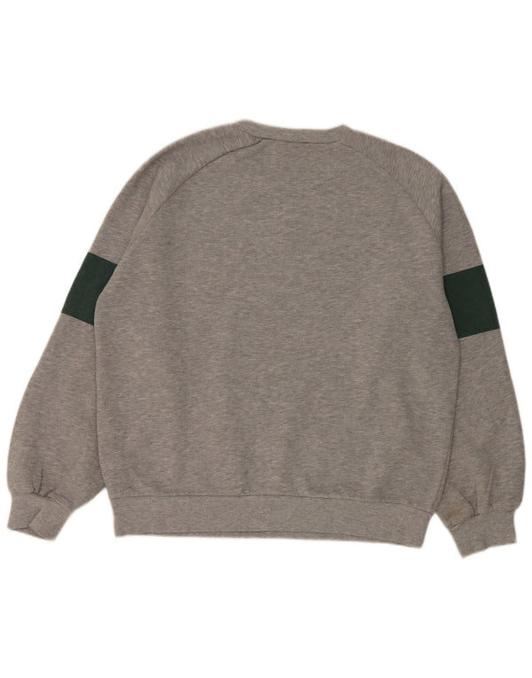 Zara Sweat-shirt graphique pour femme UK 14 Gris moyen Polyester