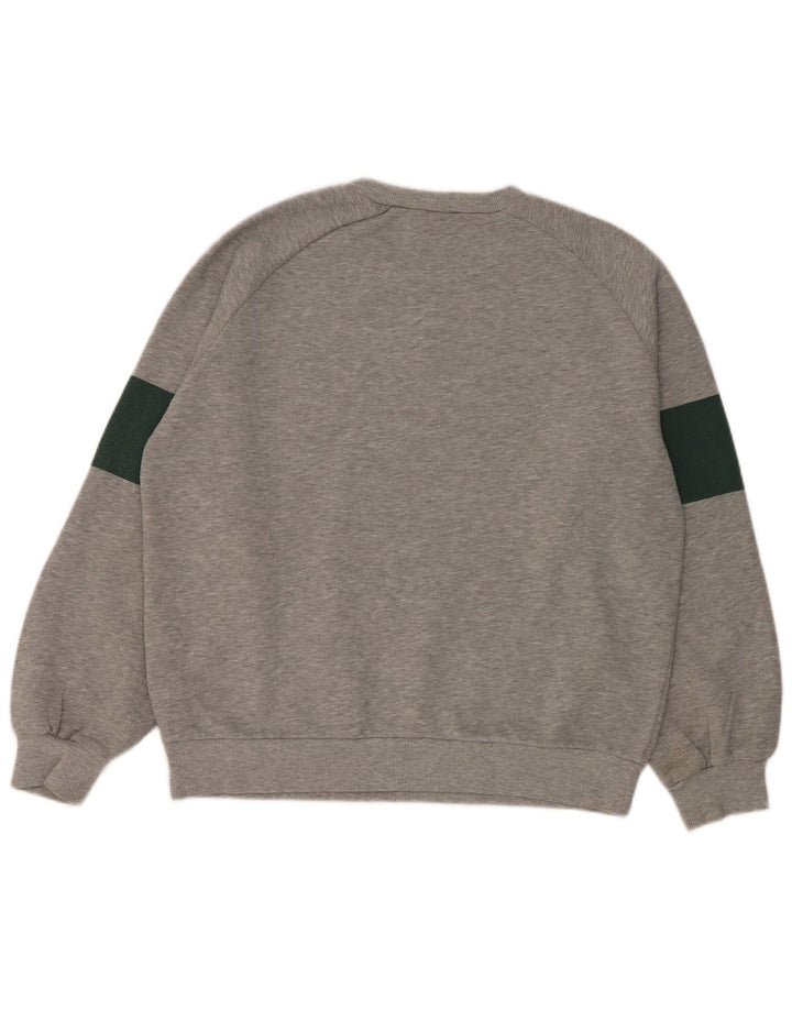 Zara Sweat-shirt graphique pour femme UK 14 Gris moyen Polyester