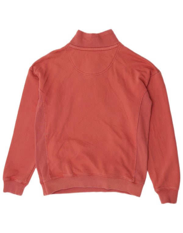 Fat Face Sweat-shirt surdimensionné à col zippé pour femme UK 10 Petit Rose