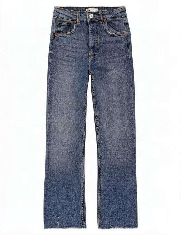 Zara Jean évasé pour femme EU 32 2XS W22 L25 Bleu