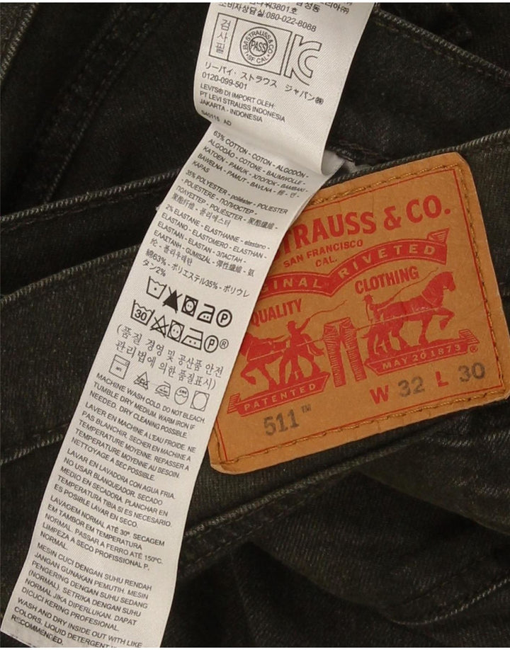 Levi's Jean Slim 511 Homme Vert W32 L30 Coton