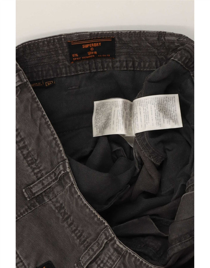 Superdry Short Cargo W30 Homme Gris Moyen Coton