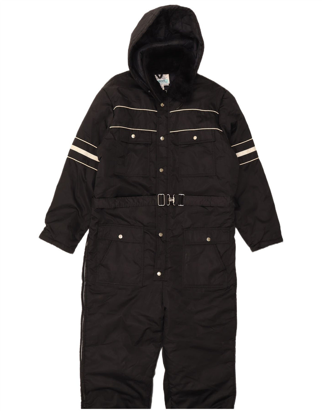 Sears Work Leisure Combinaison de ski à capuche pour homme Taille L en nylon noir