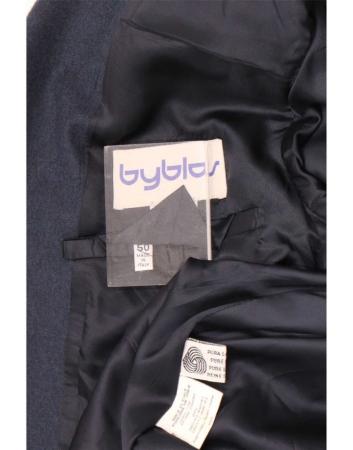 Byblos Veste Blazer 2 Boutons Homme IT 50 Grande Laine Bleu Marine