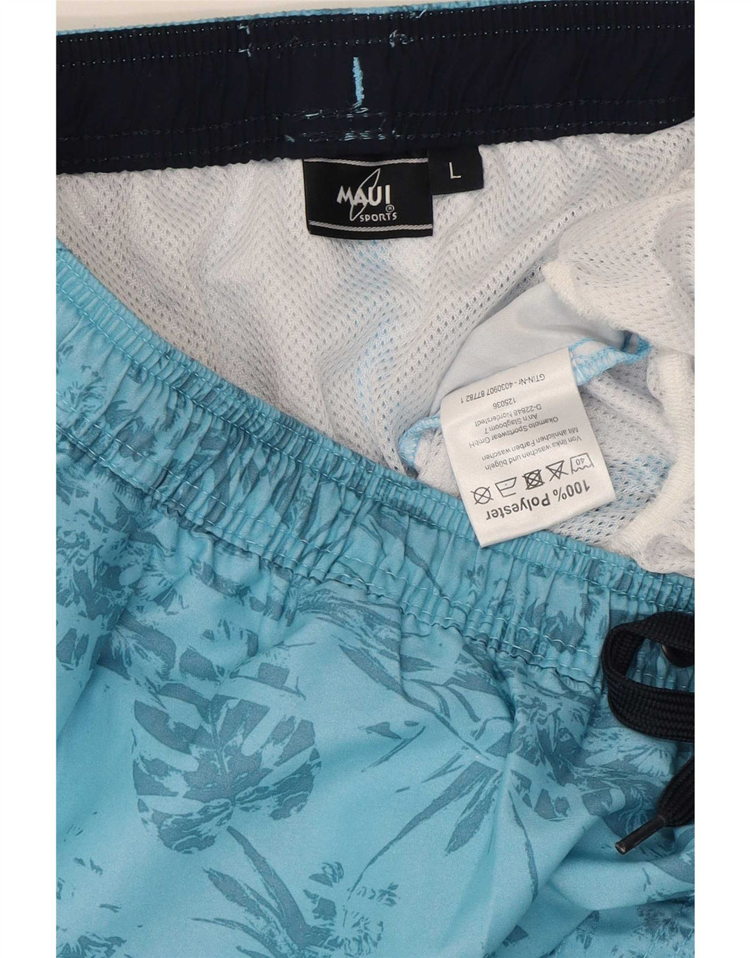 vintage Mens Swimming Shorts Grand Bleu Floral Polyester