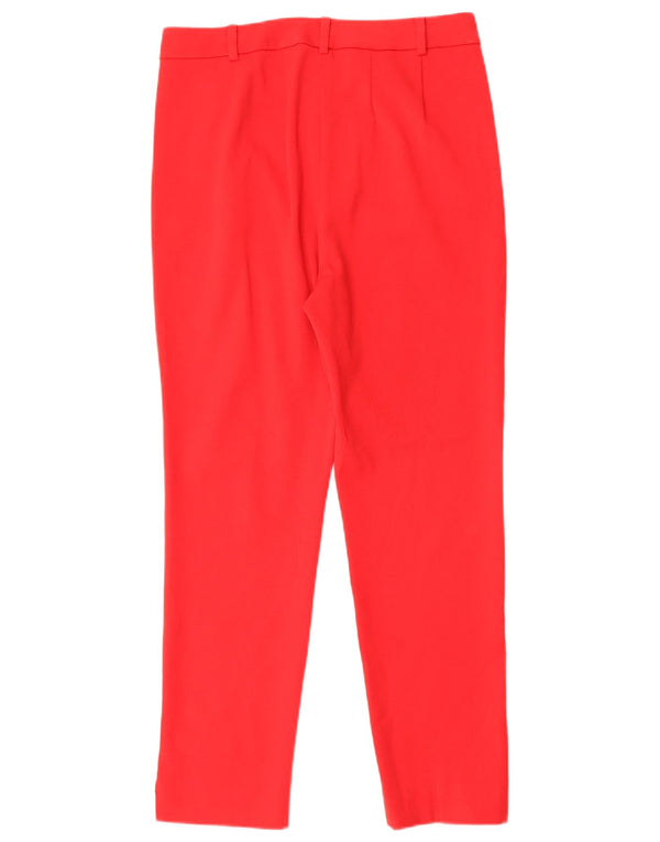 Marks & Spencer Pantalon de costume slim pour femme UK 10 Small W27 L27 Rouge Polyester