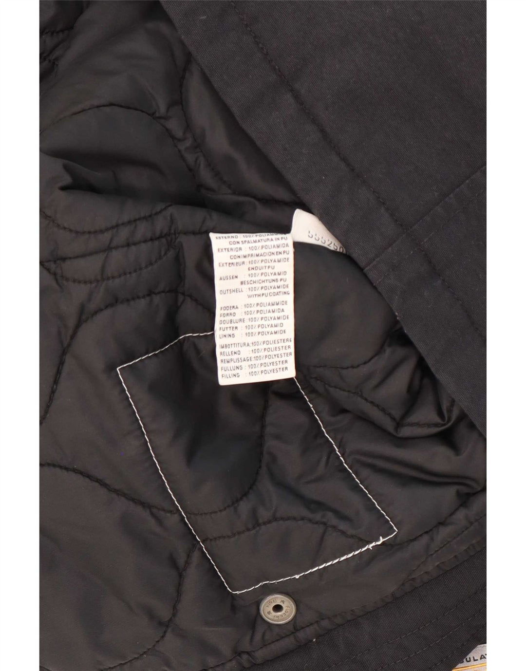 Veste Parka à capuche femme vintage UK 14 Medium Black Polyamide