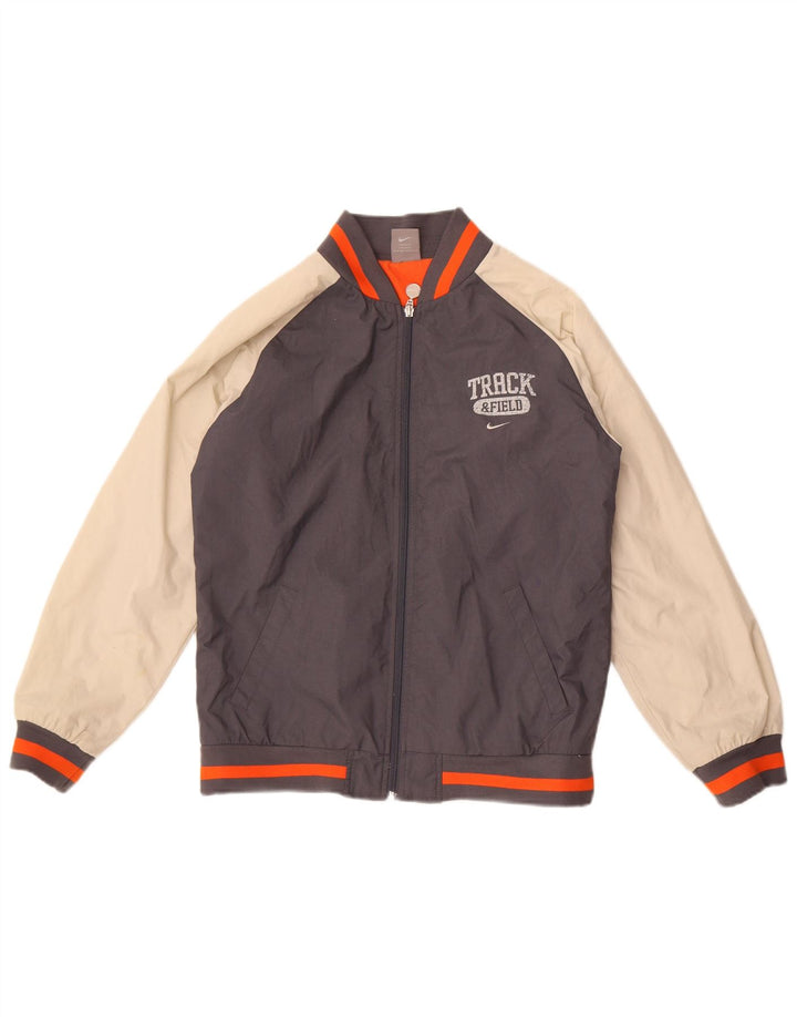 Nike Boys Track & Field Bomber Jacket 12-13 ans Large Gris Colorblock