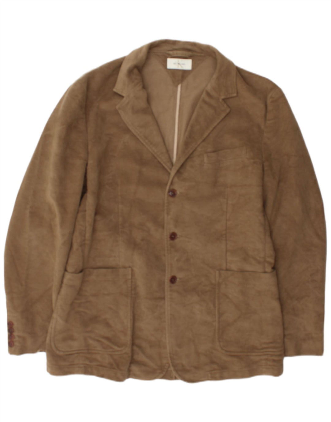 Calvin Klein Jeans Veste blazer à 3 boutons pour homme UK 38 Beige moyen