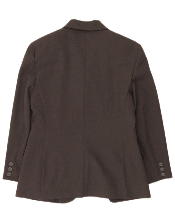 Benetton Veste Blazer 3 Boutons Femme IT 44 Gris Moyen Polyester