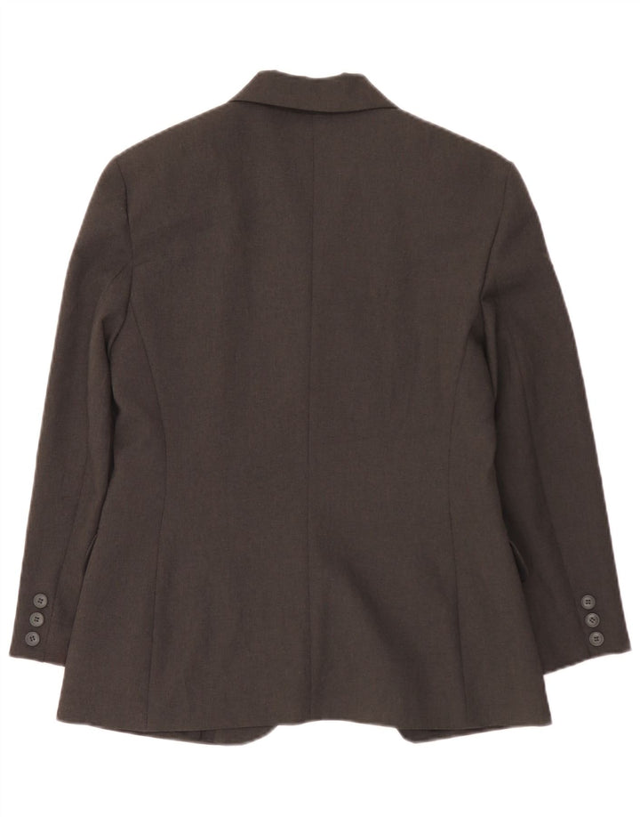 Benetton Veste Blazer 3 Boutons Femme IT 44 Gris Moyen Polyester