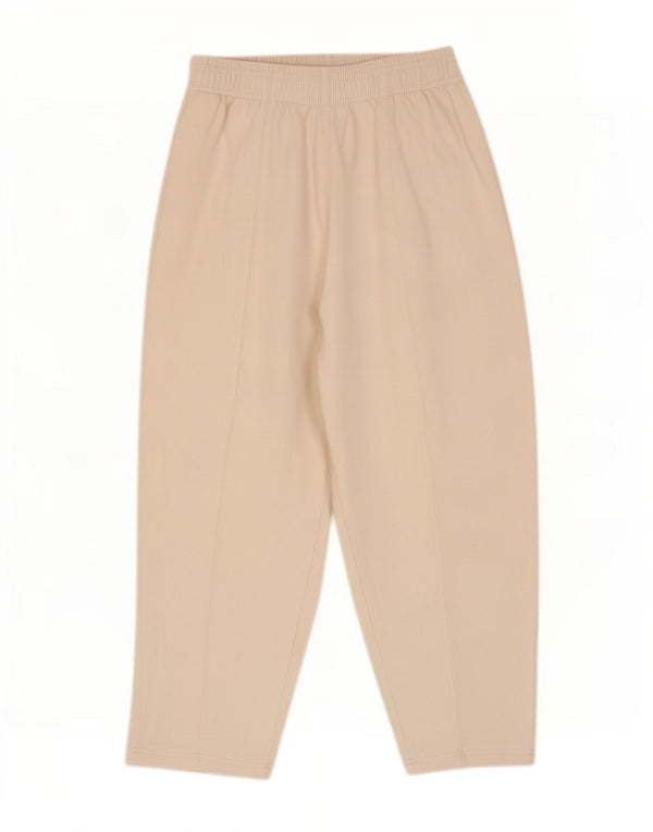 Pantalon de survêtement coupe ample Zara pour femme UK 12 coton blanc moyen