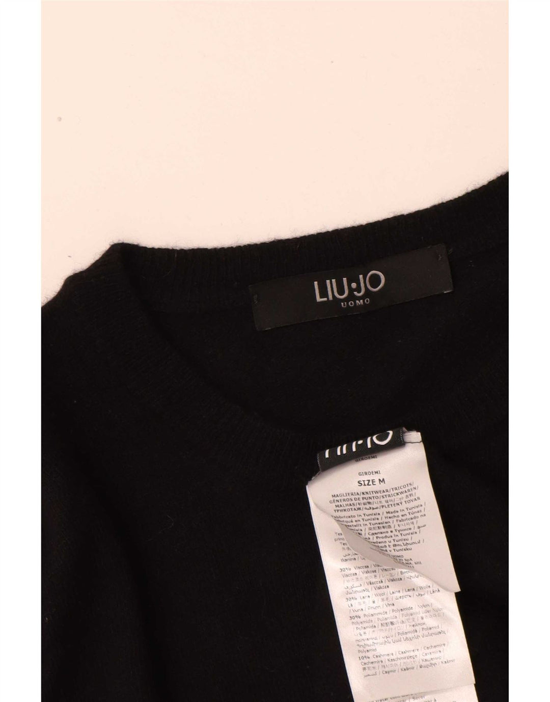 Liu Jo Pull Col Bateau Homme Noir Moyen Viscose