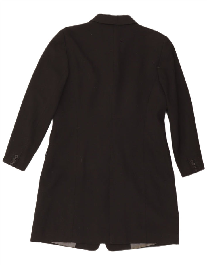 Zara Veste blazer longue à 4 boutons pour femme EU 44 XL Noir Polyester
