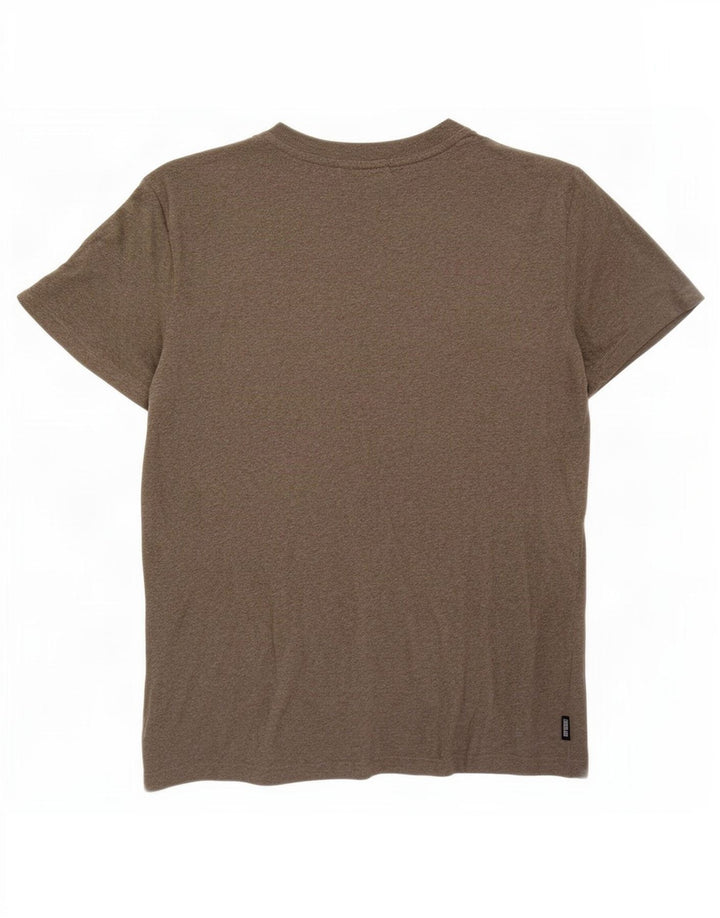 Superdry Homme T-Shirt Top Kaki Moucheté Coton