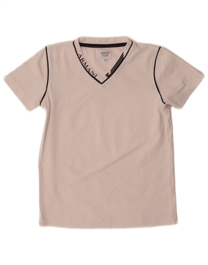 Armani T-shirt graphique pour garçon 9-10 ans Blanc