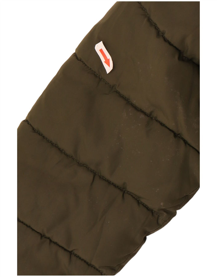 Mountain Warehouse Veste matelassée à capuche pour fille 12-13 ans Kaki Polyester