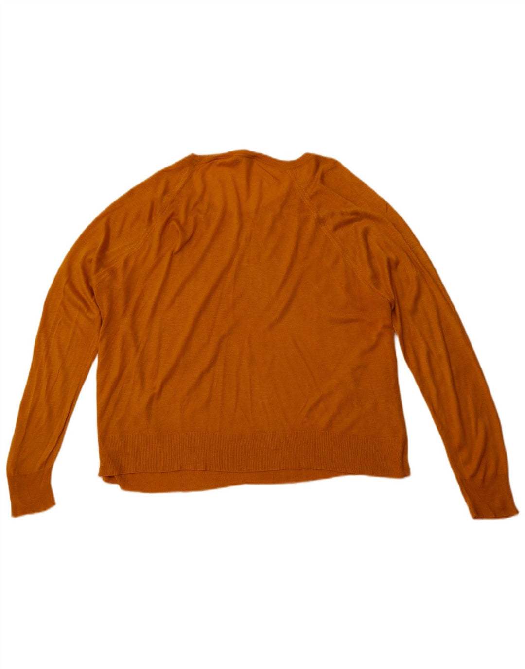 ZARA Femme Pull Col Bateau UK 18 XL Orange Synthétique