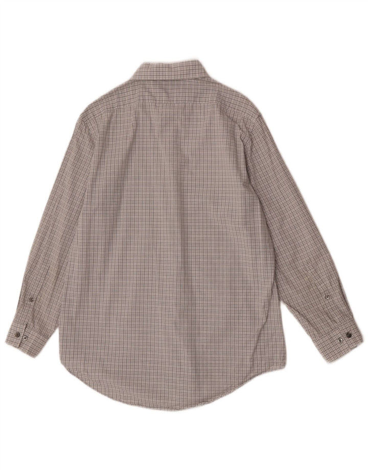 Calvin Klein Chemise slim pour homme Taille 15 1/2 Gris moyen à carreaux