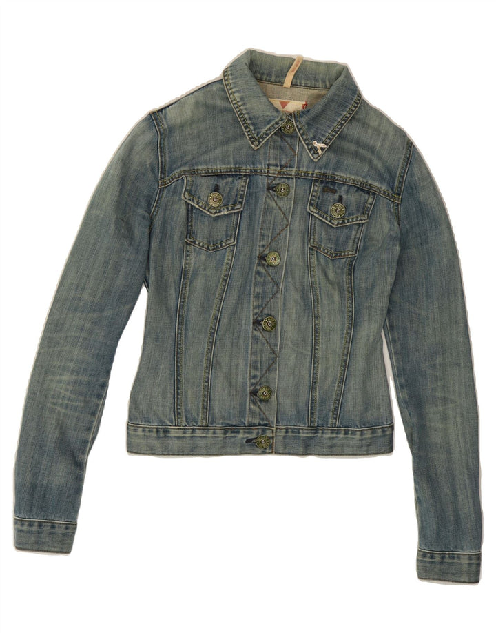 GUESS Womens Denim Jacket UK 14 Medium Blue Cotton Vintage Guess and Second-Hand Guess from Messina Hembry 