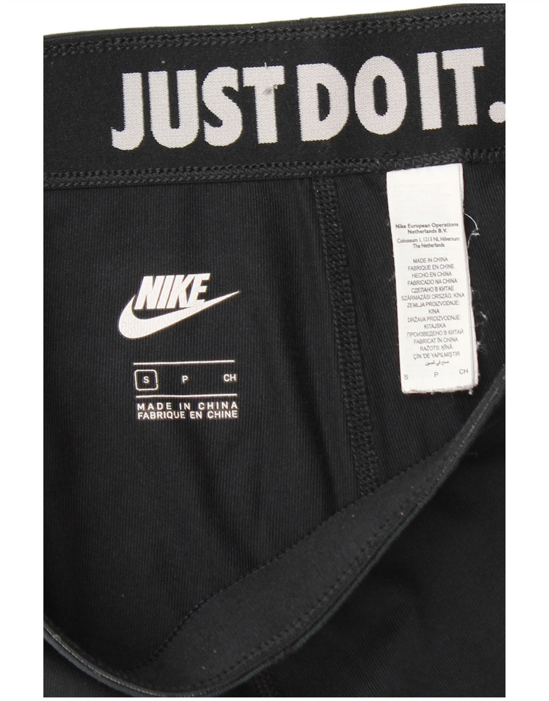 Nike Legging graphique pour femme UK 10 Petit coton noir