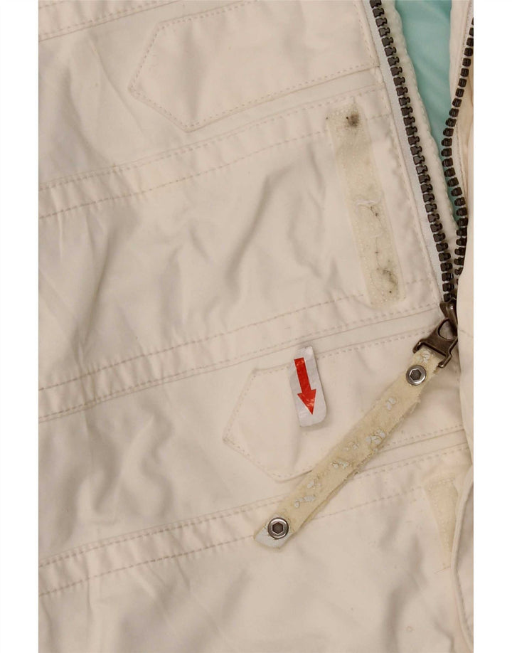 The North Face Veste de ski à capuche pour femme UK 10 Small Blanc Polyester