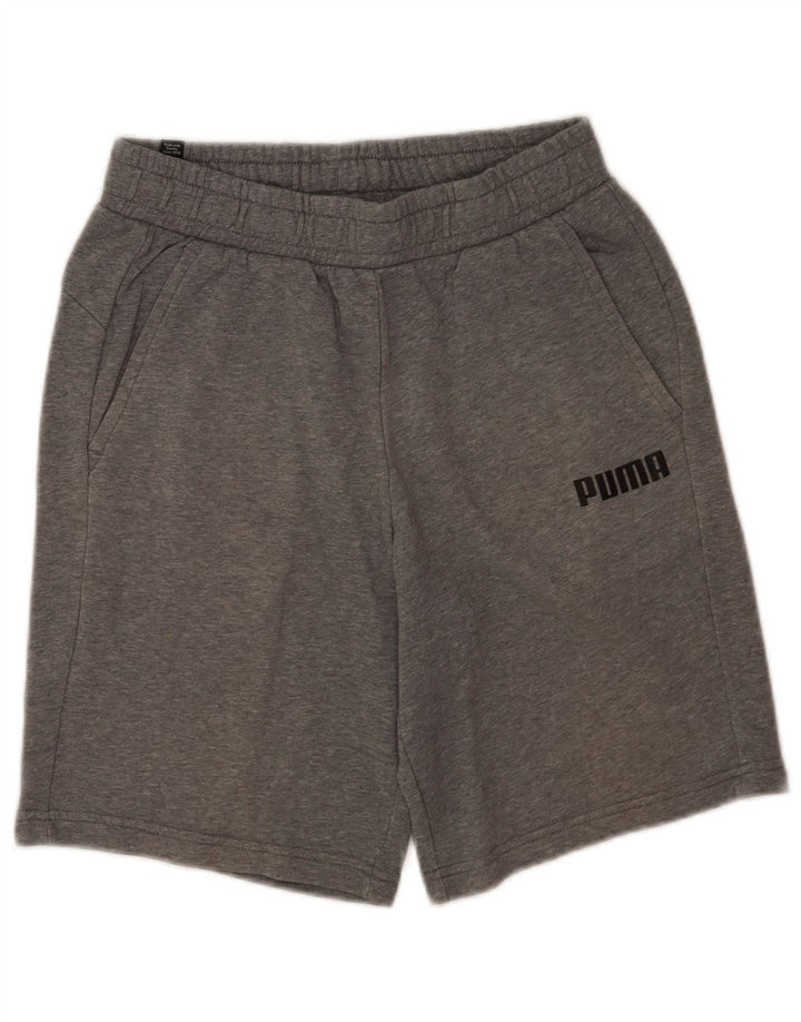 Puma Short de Sport Homme Gris Moyen Flecked Cotton